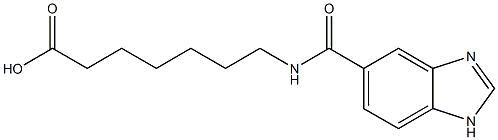 7-[(1H-benzimidazol-5-ylcarbonyl)amino]heptanoic acid Struktur