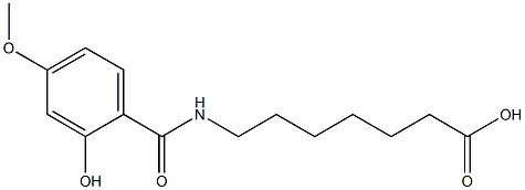 7-[(2-hydroxy-4-methoxybenzoyl)amino]heptanoic acid Struktur