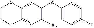 7-[(4-fluorophenyl)sulfanyl]-2,3-dihydro-1,4-benzodioxin-6-amine Struktur