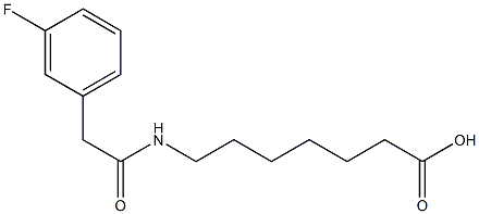 7-{[(3-fluorophenyl)acetyl]amino}heptanoic acid Struktur