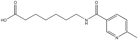 7-{[(6-methylpyridin-3-yl)carbonyl]amino}heptanoic acid Struktur