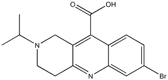 7-bromo-2-(propan-2-yl)-1H,2H,3H,4H-benzo[b]1,6-naphthyridine-10-carboxylic acid Struktur