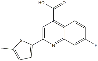 7-fluoro-2-(5-methylthiophen-2-yl)quinoline-4-carboxylic acid Struktur