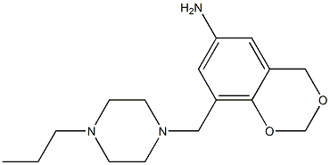 8-[(4-propylpiperazin-1-yl)methyl]-2,4-dihydro-1,3-benzodioxin-6-amine Struktur