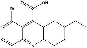 8-bromo-2-ethyl-1,2,3,4-tetrahydroacridine-9-carboxylic acid Struktur