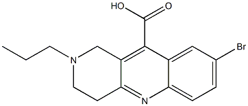 8-bromo-2-propyl-1,2,3,4-tetrahydrobenzo[b]-1,6-naphthyridine-10-carboxylic acid Struktur