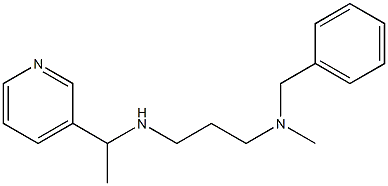 benzyl(methyl)(3-{[1-(pyridin-3-yl)ethyl]amino}propyl)amine Struktur