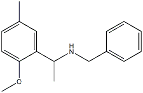 benzyl[1-(2-methoxy-5-methylphenyl)ethyl]amine Struktur