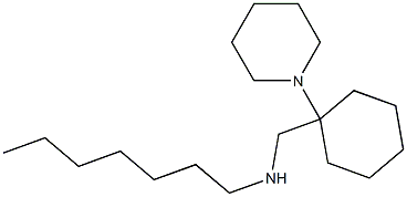 heptyl({[1-(piperidin-1-yl)cyclohexyl]methyl})amine Struktur