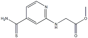 methyl {[4-(aminocarbonothioyl)pyridin-2-yl]amino}acetate Struktur