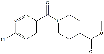 methyl 1-[(6-chloropyridin-3-yl)carbonyl]piperidine-4-carboxylate Struktur