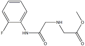 methyl 2-({[(2-fluorophenyl)carbamoyl]methyl}amino)acetate Struktur