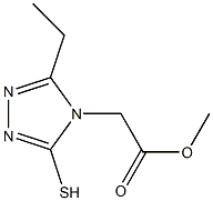 methyl 2-(3-ethyl-5-sulfanyl-4H-1,2,4-triazol-4-yl)acetate Struktur