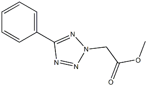 methyl 2-(5-phenyl-2H-1,2,3,4-tetrazol-2-yl)acetate Struktur