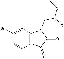 methyl 2-(6-bromo-2,3-dioxo-2,3-dihydro-1H-indol-1-yl)acetate Struktur