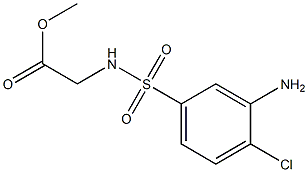 methyl 2-[(3-amino-4-chlorobenzene)sulfonamido]acetate Struktur