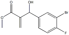 methyl 2-[(3-bromo-4-fluorophenyl)(hydroxy)methyl]prop-2-enoate Struktur