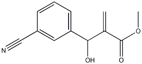 methyl 2-[(3-cyanophenyl)(hydroxy)methyl]prop-2-enoate Struktur