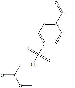 methyl 2-[(4-acetylbenzene)sulfonamido]acetate Struktur