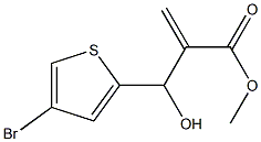 methyl 2-[(4-bromothiophen-2-yl)(hydroxy)methyl]prop-2-enoate Struktur