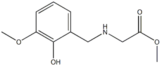 methyl 2-{[(2-hydroxy-3-methoxyphenyl)methyl]amino}acetate Struktur