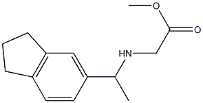 methyl 2-{[1-(2,3-dihydro-1H-inden-5-yl)ethyl]amino}acetate Struktur