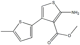 methyl 2-amino-4-(5-methylthiophen-2-yl)thiophene-3-carboxylate Struktur