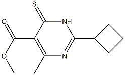 methyl 2-cyclobutyl-4-methyl-6-thioxo-1,6-dihydropyrimidine-5-carboxylate Struktur