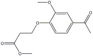 methyl 3-(4-acetyl-2-methoxyphenoxy)propanoate Struktur