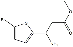 methyl 3-amino-3-(5-bromothiophen-2-yl)propanoate Struktur