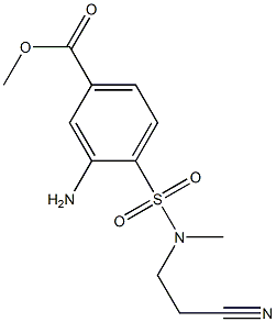 methyl 3-amino-4-[(2-cyanoethyl)(methyl)sulfamoyl]benzoate Struktur