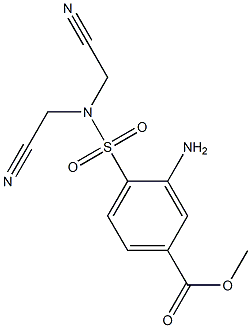 methyl 3-amino-4-[bis(cyanomethyl)sulfamoyl]benzoate Struktur