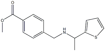 methyl 4-({[1-(thiophen-2-yl)ethyl]amino}methyl)benzoate Struktur