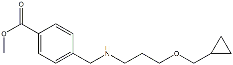 methyl 4-({[3-(cyclopropylmethoxy)propyl]amino}methyl)benzoate Struktur