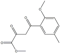 methyl 4-(2-methoxy-5-methylphenyl)-2,4-dioxobutanoate Struktur