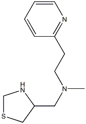 methyl[2-(pyridin-2-yl)ethyl](1,3-thiazolidin-4-ylmethyl)amine Struktur