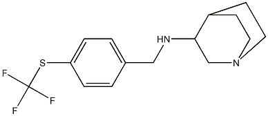 N-({4-[(trifluoromethyl)sulfanyl]phenyl}methyl)-1-azabicyclo[2.2.2]octan-3-amine Struktur