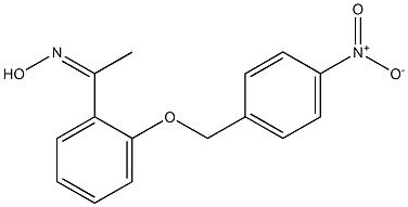 N-(1-{2-[(4-nitrophenyl)methoxy]phenyl}ethylidene)hydroxylamine Struktur