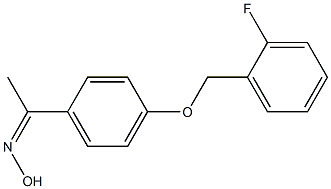 N-(1-{4-[(2-fluorophenyl)methoxy]phenyl}ethylidene)hydroxylamine Struktur