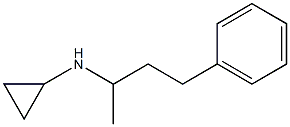 N-(1-methyl-3-phenylpropyl)cyclopropanamine Struktur