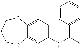 N-(1-phenylethyl)-3,4-dihydro-2H-1,5-benzodioxepin-7-amine Struktur