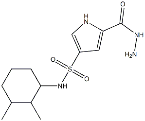 N-(2,3-dimethylcyclohexyl)-5-(hydrazinocarbonyl)-1H-pyrrole-3-sulfonamide Struktur