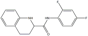 N-(2,4-difluorophenyl)-1,2,3,4-tetrahydroquinoline-2-carboxamide Struktur