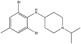 N-(2,6-dibromo-4-methylphenyl)-1-(propan-2-yl)piperidin-4-amine Struktur