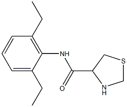 N-(2,6-diethylphenyl)-1,3-thiazolidine-4-carboxamide Struktur