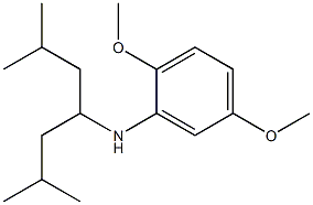 N-(2,6-dimethylheptan-4-yl)-2,5-dimethoxyaniline Struktur