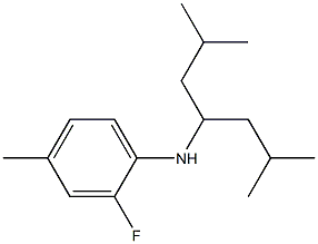 N-(2,6-dimethylheptan-4-yl)-2-fluoro-4-methylaniline Struktur