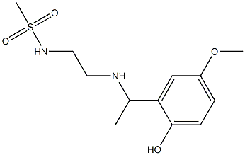 N-(2-{[1-(2-hydroxy-5-methoxyphenyl)ethyl]amino}ethyl)methanesulfonamide Struktur