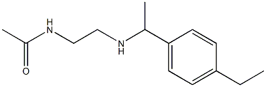 N-(2-{[1-(4-ethylphenyl)ethyl]amino}ethyl)acetamide Struktur