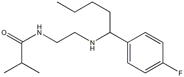 N-(2-{[1-(4-fluorophenyl)pentyl]amino}ethyl)-2-methylpropanamide Struktur